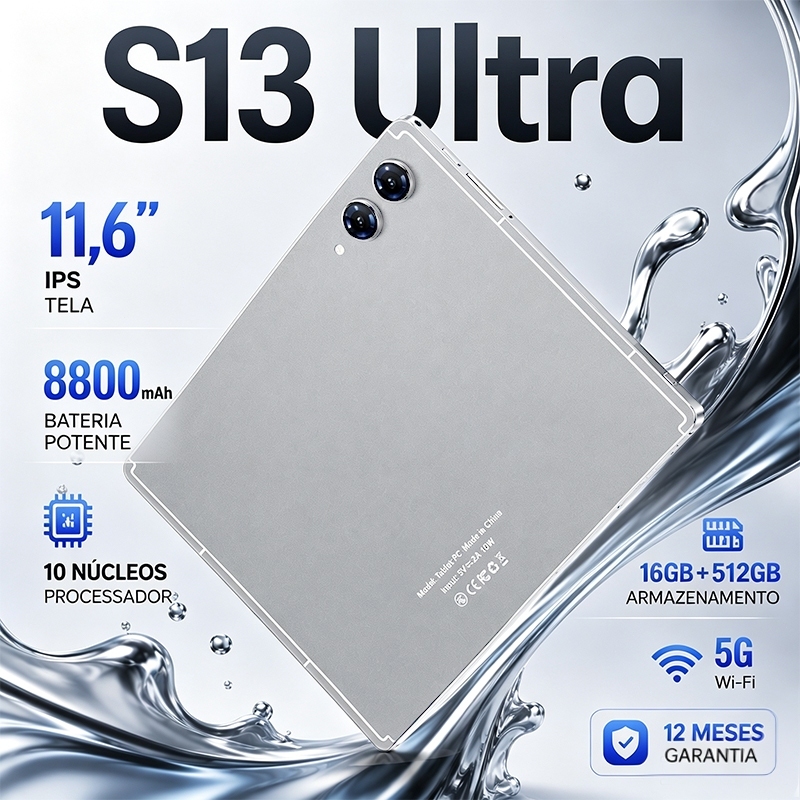 10-inch Screen Tablet S13 Ultra16GB + 512GB Wi-Fi 5G Dual SIM Dual Standby 8800 mAh Global