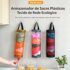 Puxa Saco Porta Sacola Plástica Organizador Transparente Saco De Cozinha Dispenser Sacola Plástica Lavanderia Parede
