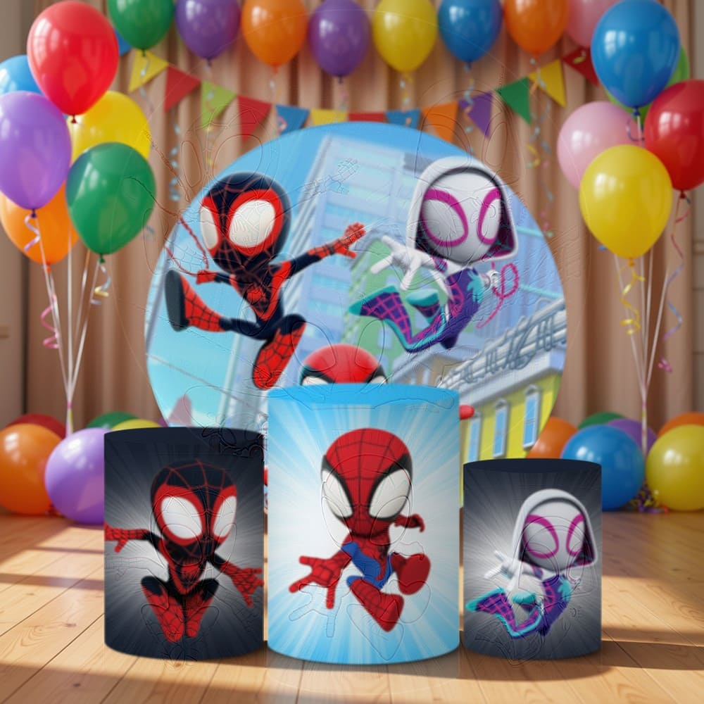 Trio Capa Cilindro + Painel Tema Spi e Seus Amigos