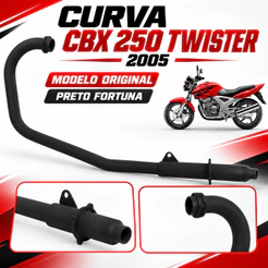 Curva Cbx 250 Twister 2005 Modelo Original Preto Fortuna