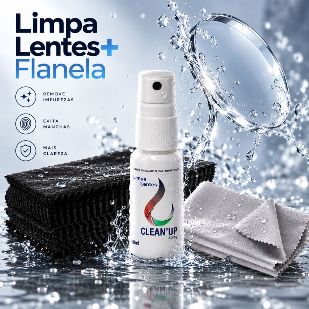 limpa lentes para oculos 25ml spray Envio Imediato