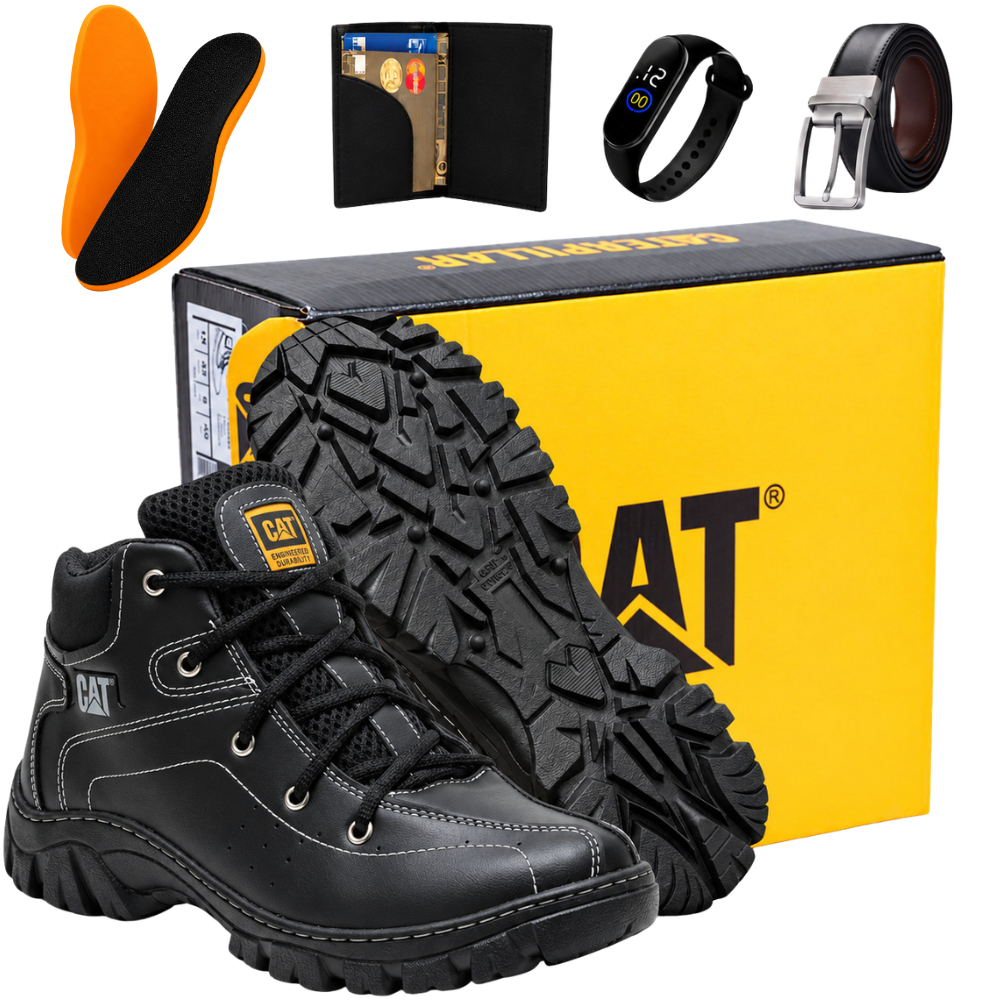 Bota Masculina Caterpillar Reforçada Trabalho E Casual