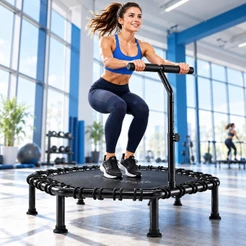 Jump Profissional Cama Elástica 112cm Trampolim Fitness até 250kg para Academia e Uso Doméstico