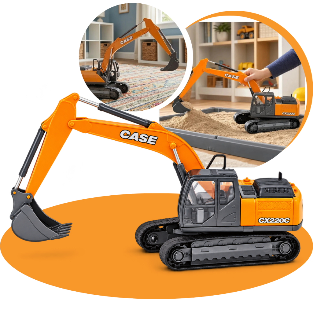 Escavadeira Hidráulica Case CX 220C Usual Brinquedos Infantil