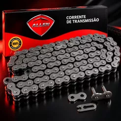 Corrente Bicicleta bike Motorizada Moskito 50cc 75cc 90c Yamaha Crypton 115 Reforçada 420h Aço 1045