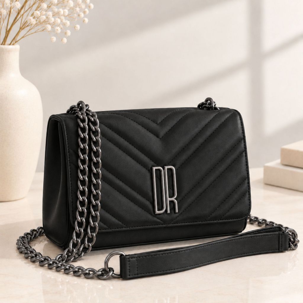 Bolsa Feminina Pequena De Lado Transversal Alça Corrente Lançamento