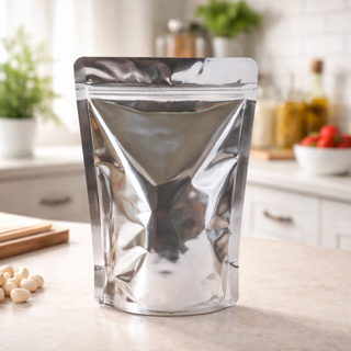 Saquinhos Fecho Zip Hermético Stand Up Pouch 20,5x27,5 Metalizado 10 Unidades em Oferta na Shopee