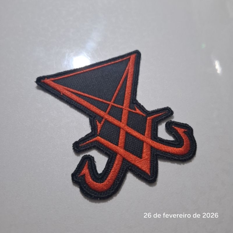 Patch bordado termocolante sigilo de Lúcifer pequeno