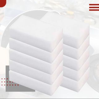 Kit 10/20 Esponjas Mágica Branca Tira Manchas Riscos Mutliuso em Oferta na Shopee