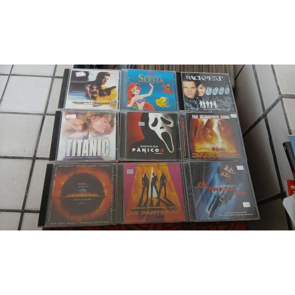 CDs- Trilhas Sonoras Filmes-Escorpião Rei-Pequena sereia-Amargedom-Diario de princesa-As Panteras-Panico 3