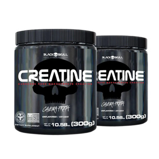 Kit com 2 Creatinas Black Skull Monohidratadas 100% Puras – Zero Sódio em Oferta na Shopee
