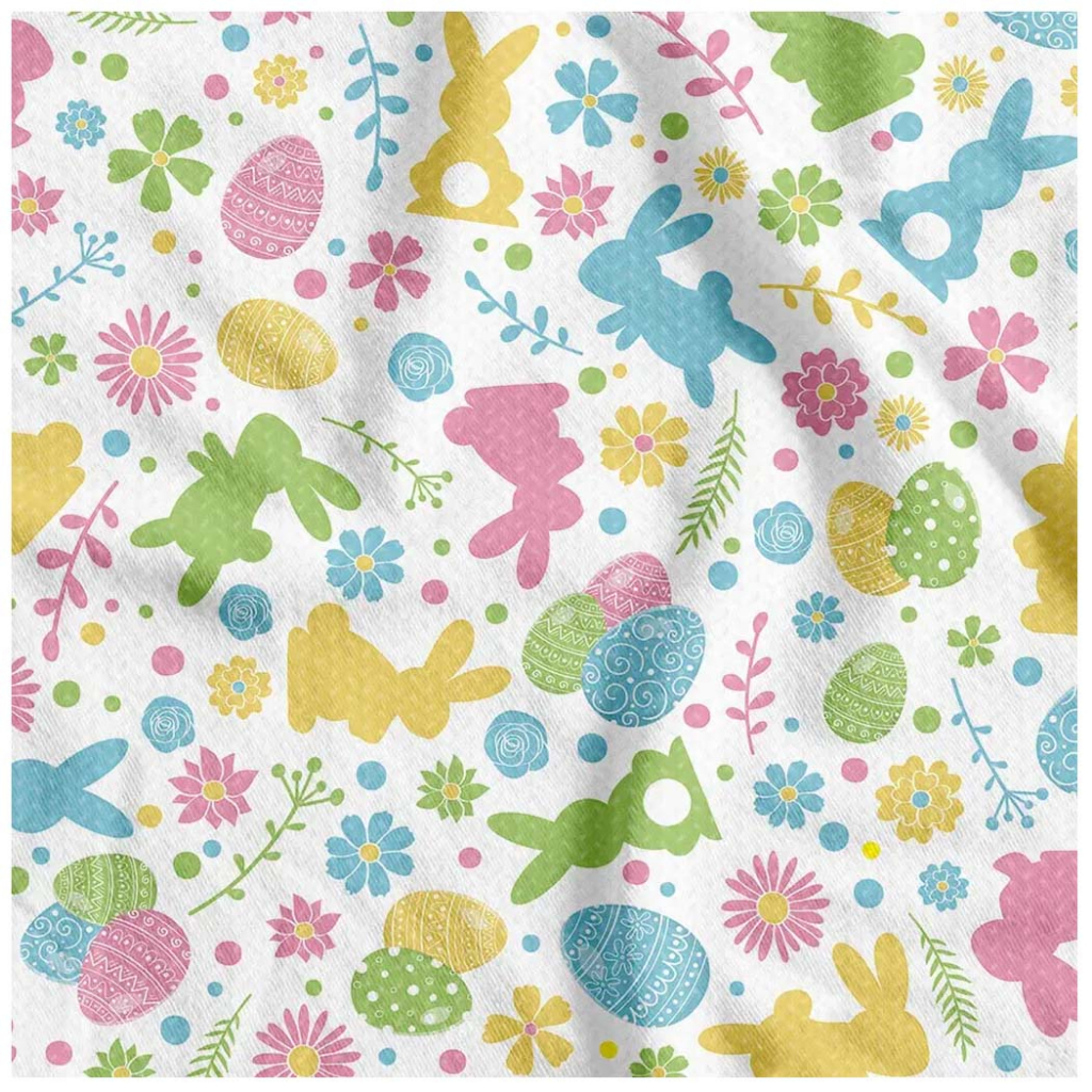 1-6 metros Tnt Estampado Coelhinho da Pascoa Encantado Ovos Festa Toalha de Mesa Parede Painel 1,40m