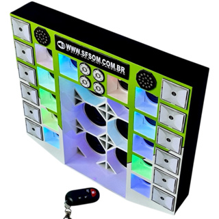 mini paredão 6 graves com modulo  bluetooth com leds em Oferta na Shopee