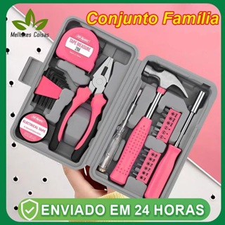 de Ferramentas Completo para Reparos em casa na Cor Rosa em Oferta na Shopee