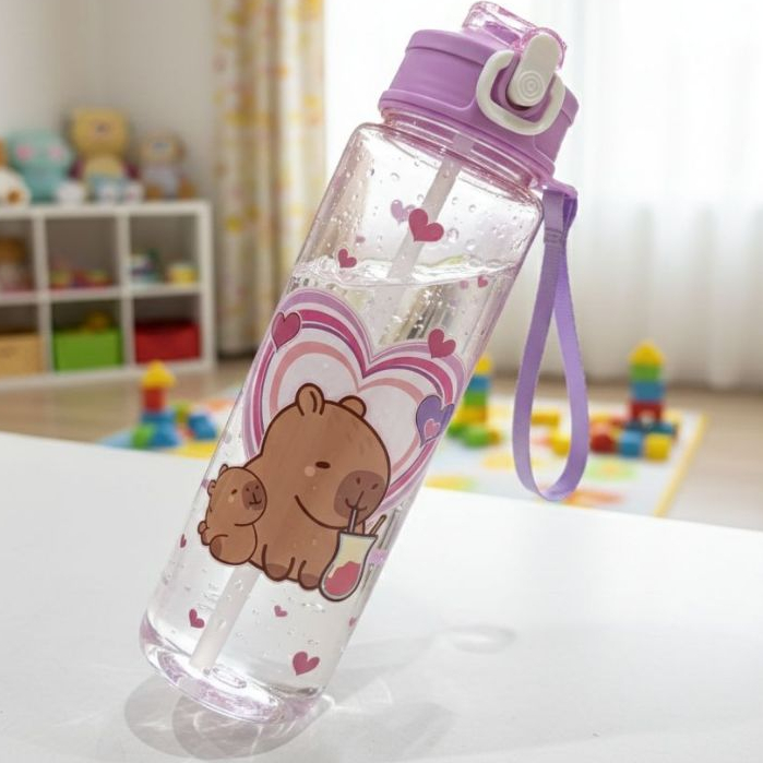 Garrafa de plástico 700ml capivara em Oferta na Shopee