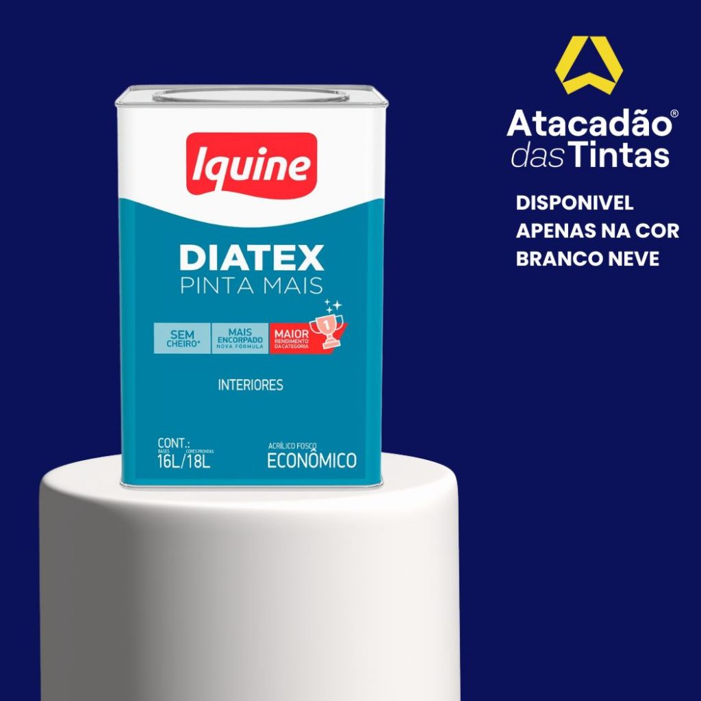 Tinta Acrílica Economica Fosca Diatex Pinta Mais 18l