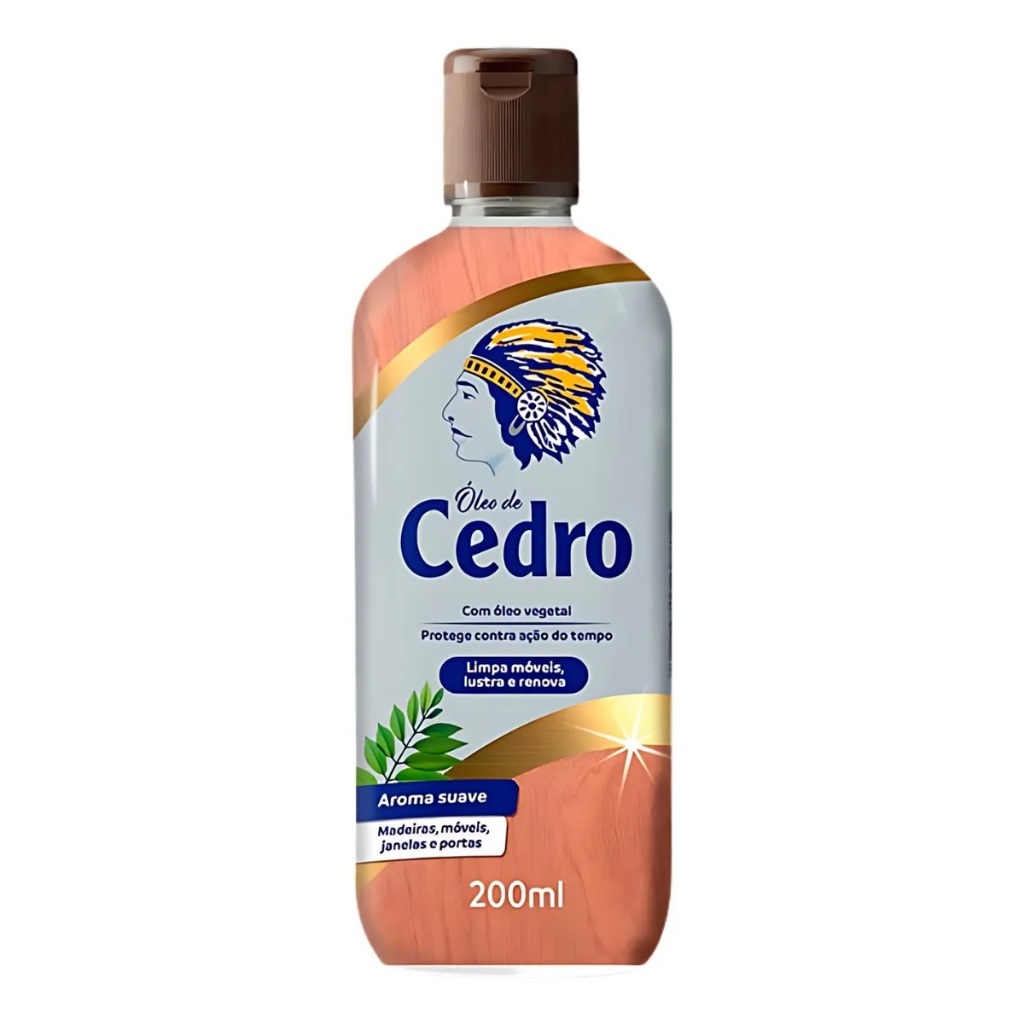 Óleo de Cedro 200ml Restaurador Peroba Limpa Madeira King Com Óleo Vegetal em Oferta na Shopee