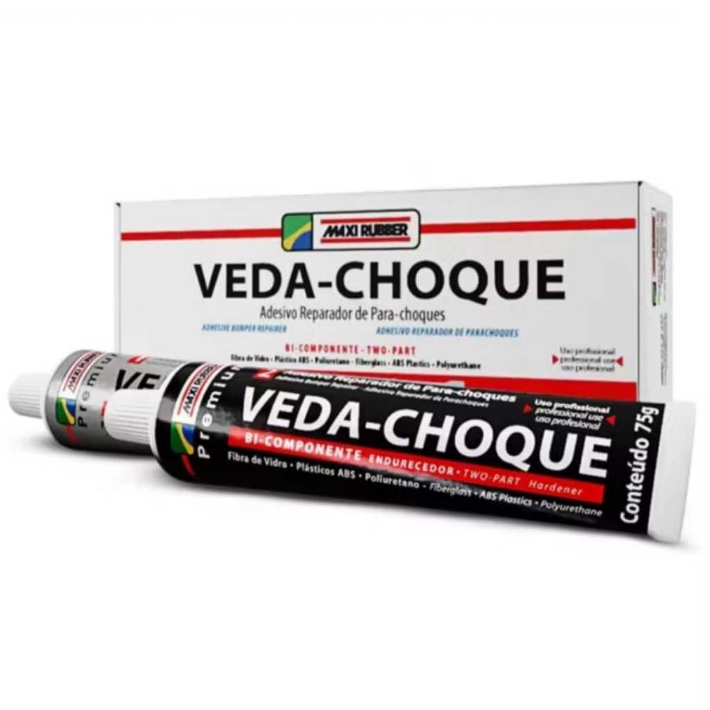Veda Choque 150ml - Cola para Para-choques, Para-lamas, Plásticos, ABS Maxi Rubber