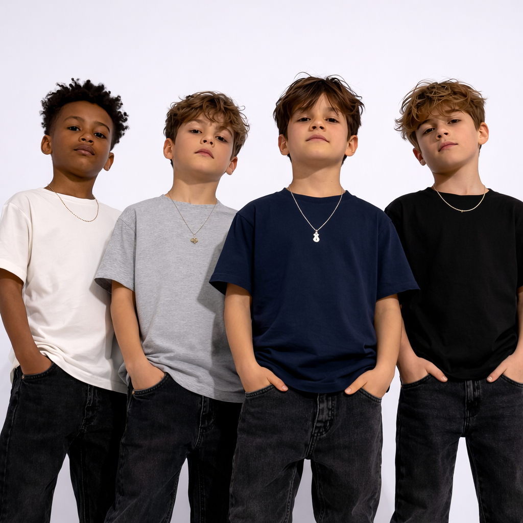 Camiseta básica Infantil sem estampa em Oferta na Shopee