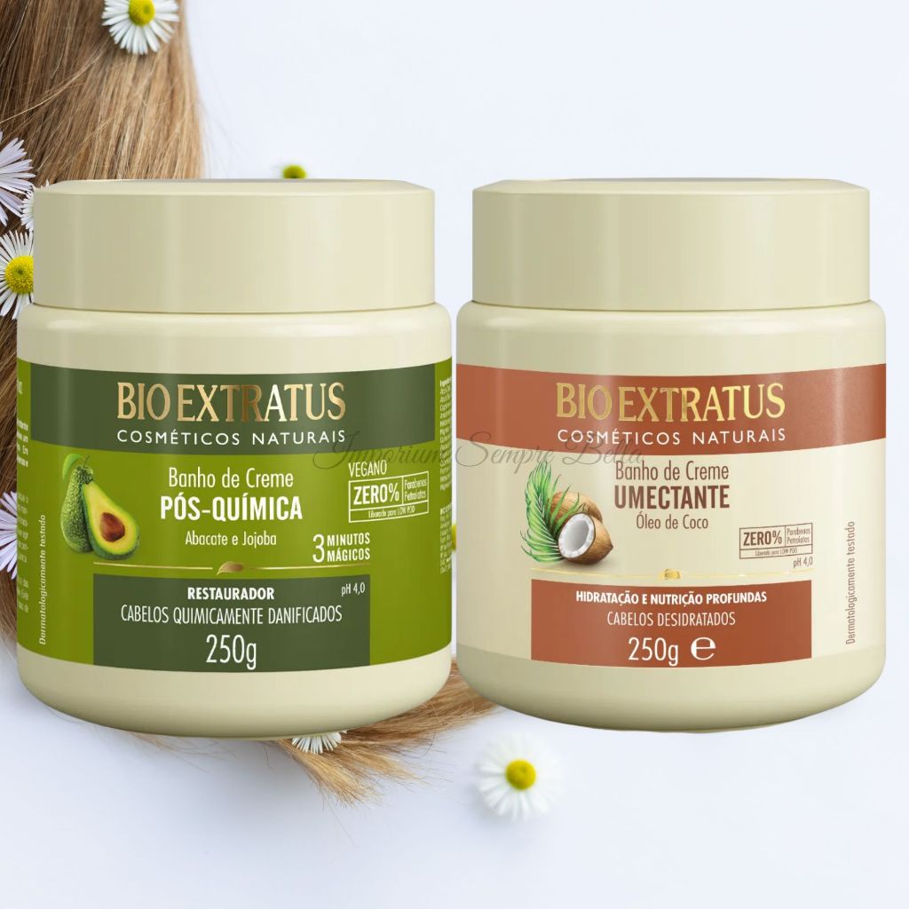 Kit Pós Química + Umectação Bio Extratus 250g Cada