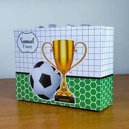 Sacolinha Personalizada Futebol / Sacolinha / Lembrancinha / Aniversario/ Festa Infantil