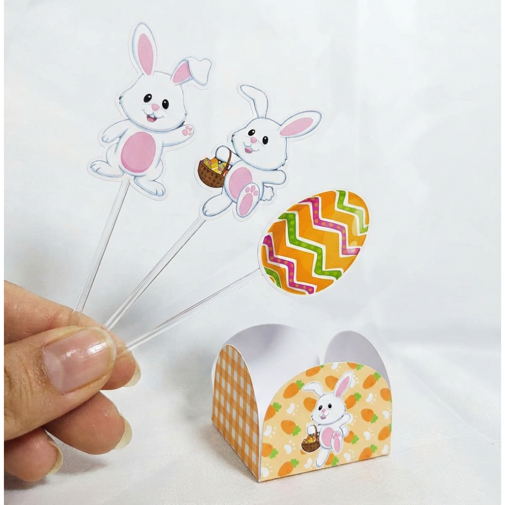 Forminhas personalizadas de doce e tags de docinhos tema Páscoa aniversário Lembrançinhas