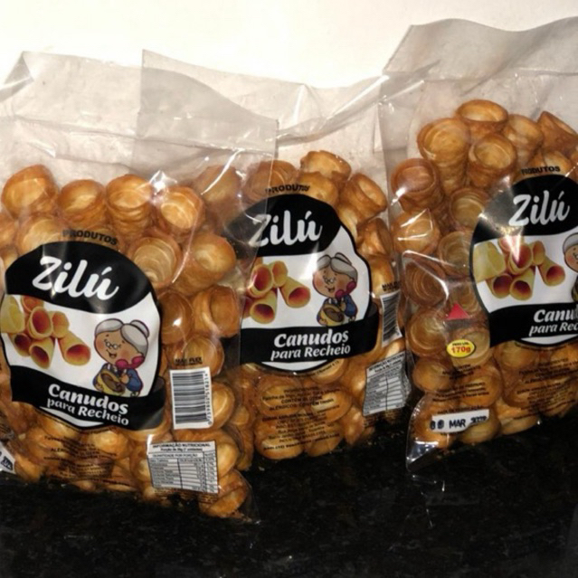 Canudinhos para rechear - sequinho e crocante 105 unidades. em Oferta na Shopee