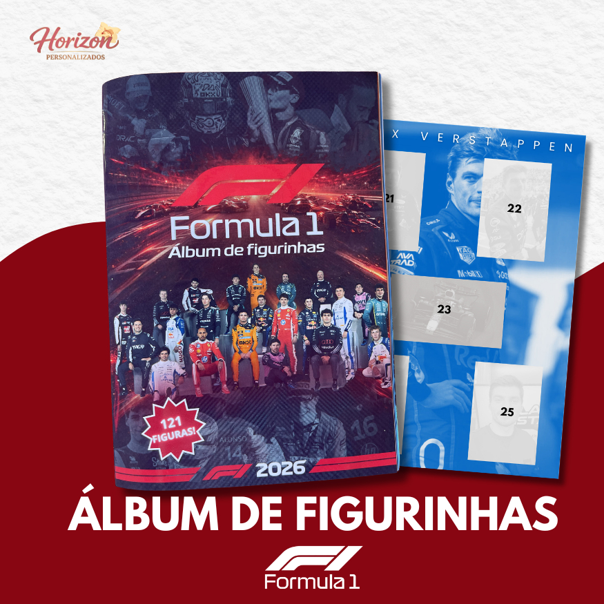 Álbum de Figurinhas FORMULA 1 2026 (Fanmade) 121 Figurinhas Inclusas