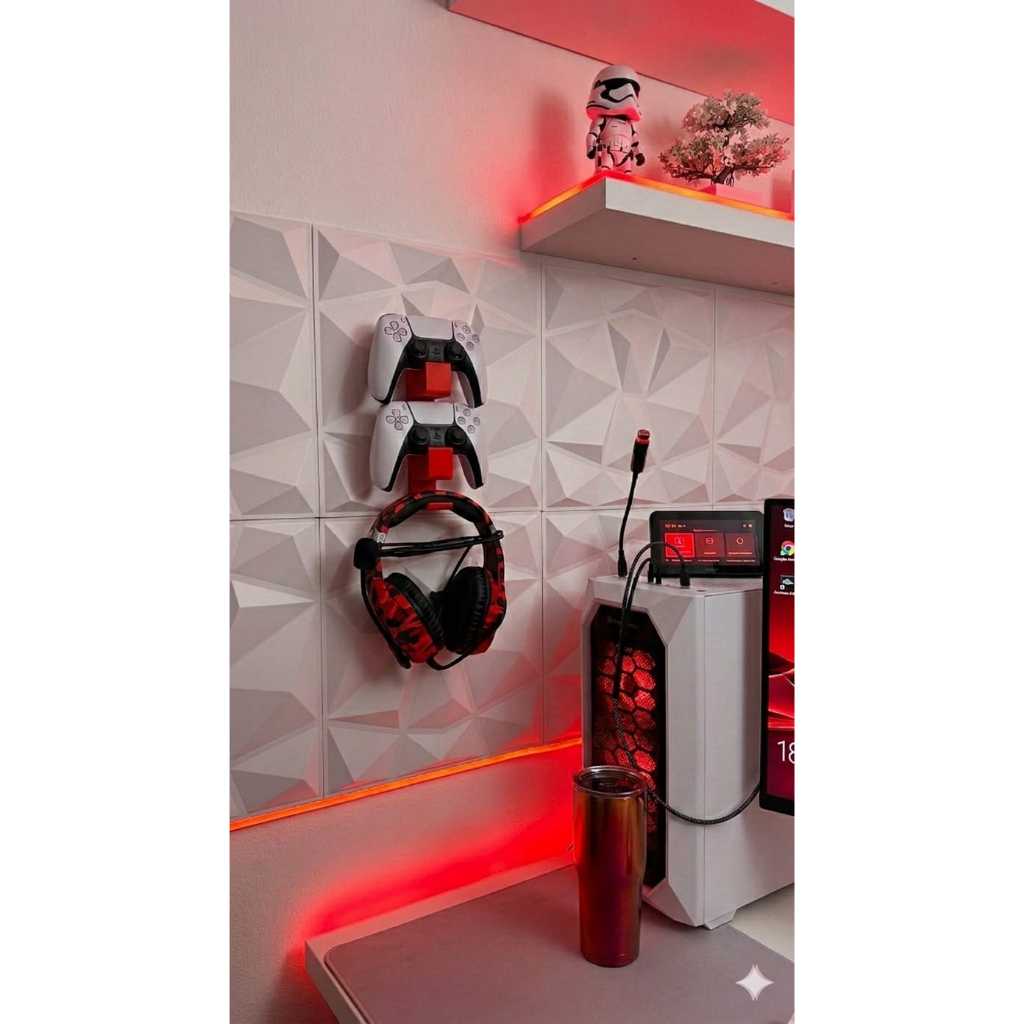 Suporte De Parede Para Controles e Fones de Ouvido Xbox e PlaysTation