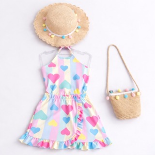 Biquíni Maiô Infantil menina com Saída de Praia Estilo Blogueirinha Mini Diva em Oferta na Shopee
