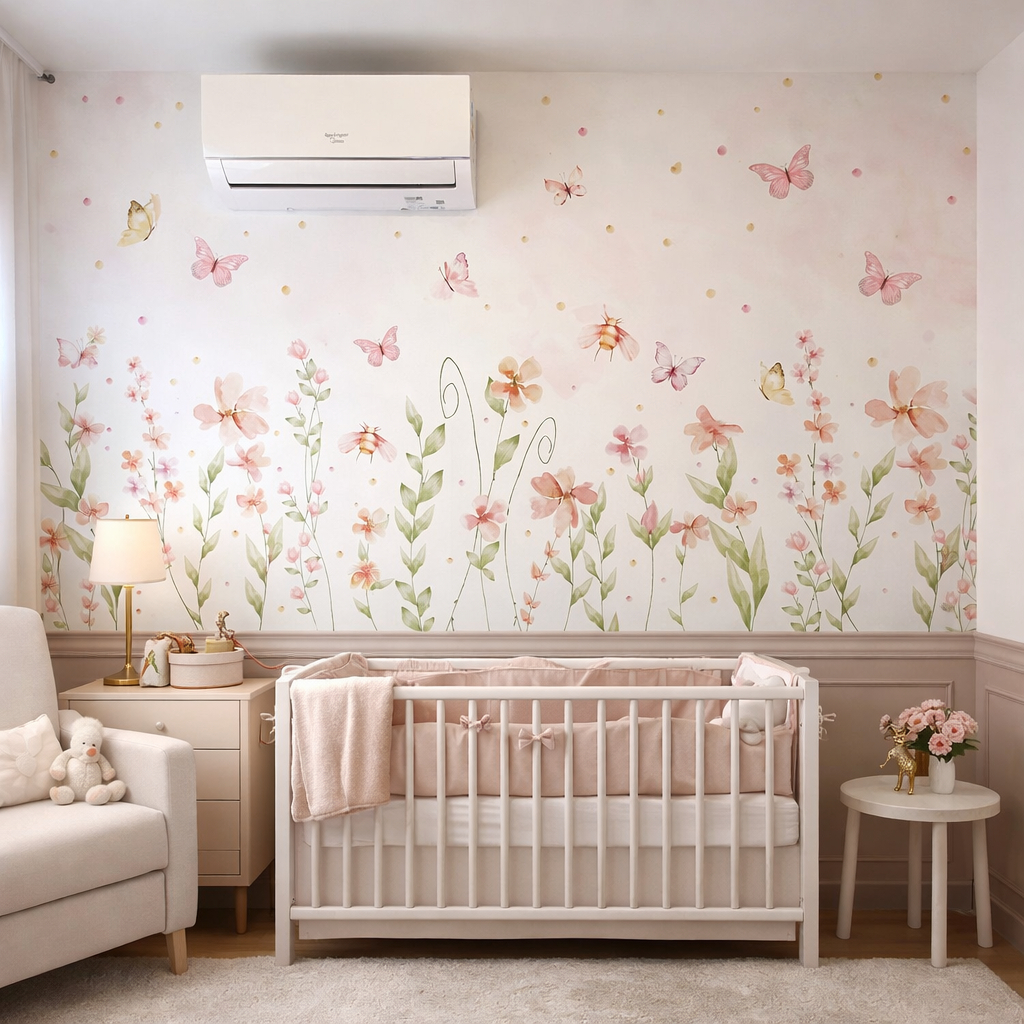 Papel de Parede Adesivo Rosas Floral  Painel Completo Boiserie Menina Infantil Lavavel em Oferta na Shopee