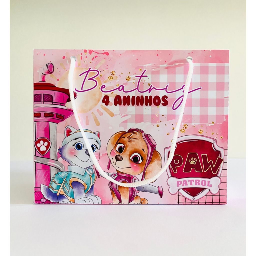 Sacolinhas patrulha Canina Personalizado /Sacolinha / Lembrancinha /Mimos /Aniversario PEGUE E MONTE