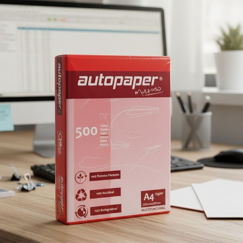 500 Folhas Papel Sulfite A4 75g Branco Resma Original Certificação FSC Para Impressora Laser e Jato de Tinta