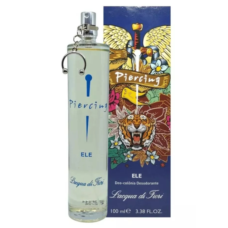 Colônia Masculina Lacqua Piercing Ele Fougère Aromático 100ml Spray