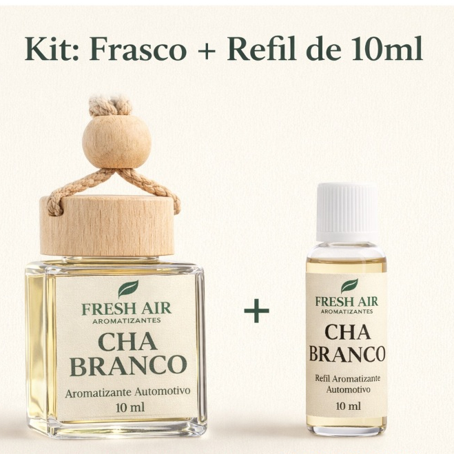 Kit Cheirinho para Carro + Refil Premium Importado de Luxo Aromatizante Automotivo Carro Novo