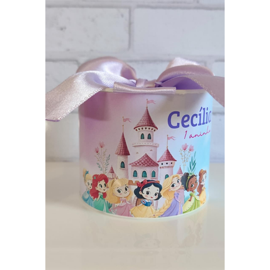 Kit Tubolatas personalizadas 5x6 - Lembrancinha de Aniversário Princesas / Diversos temas, Maternidade, Chá de bebê, Cas