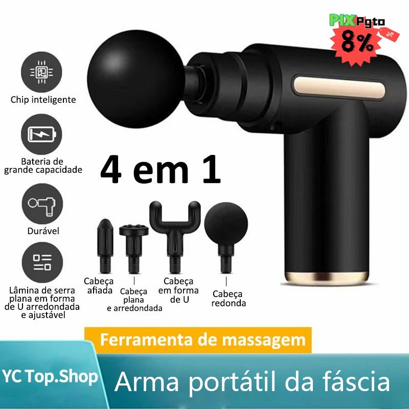 Massageador elétrico Pistola de massagem elétrica Massageador portátil para tecidos profundos