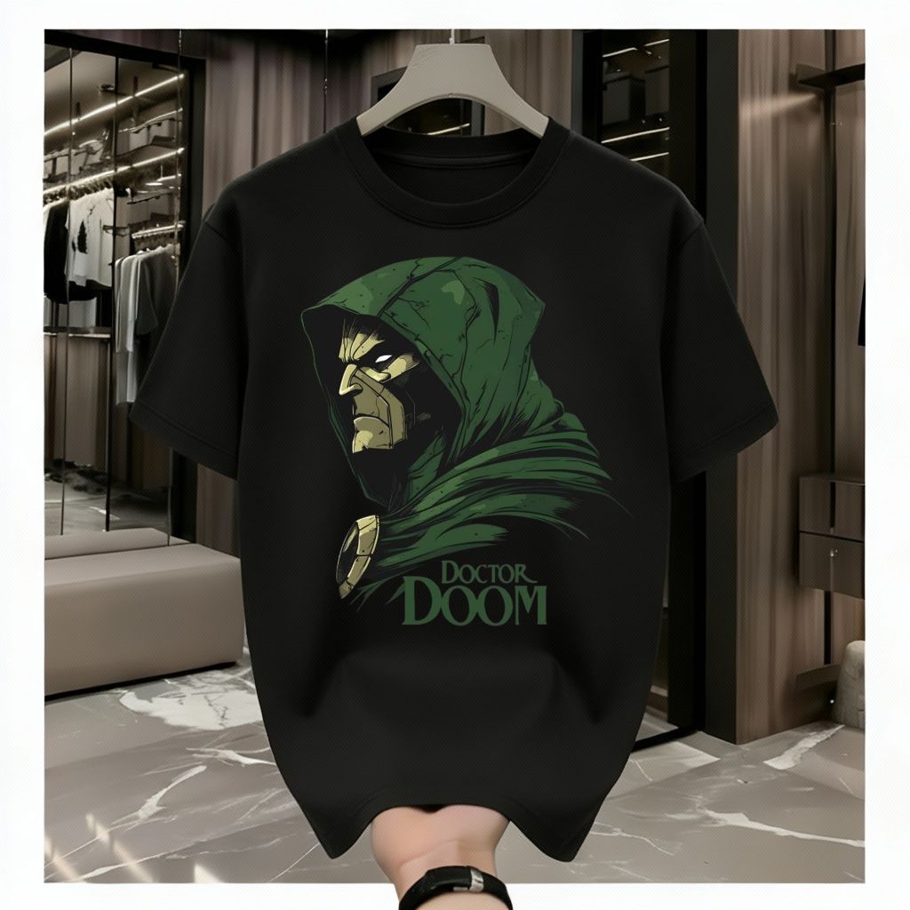 Camiseta tshirt camisa masculina 100%algodão oversized filmes marvel the avengers Doctor Doom