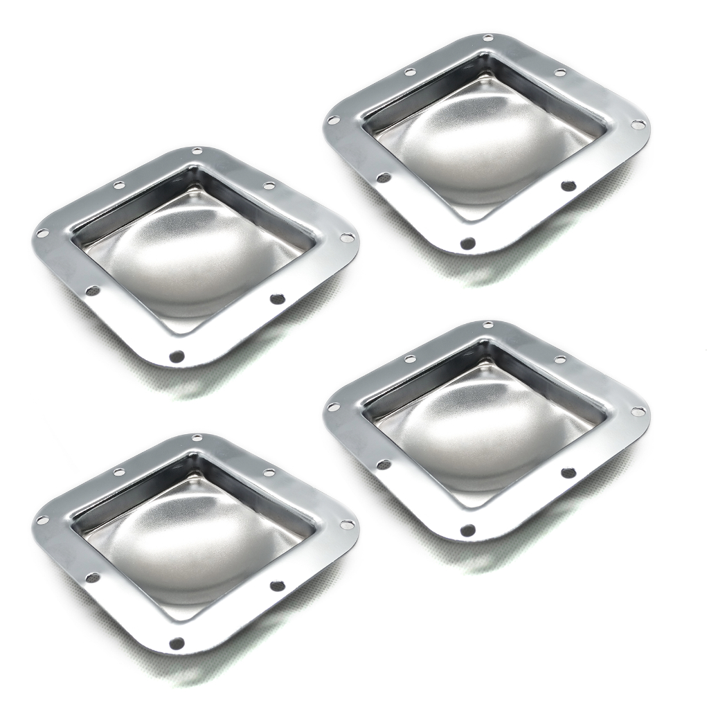 Caneca Para Rodizio Roda Cromado de 3 Polegadas - Kit 4 Un