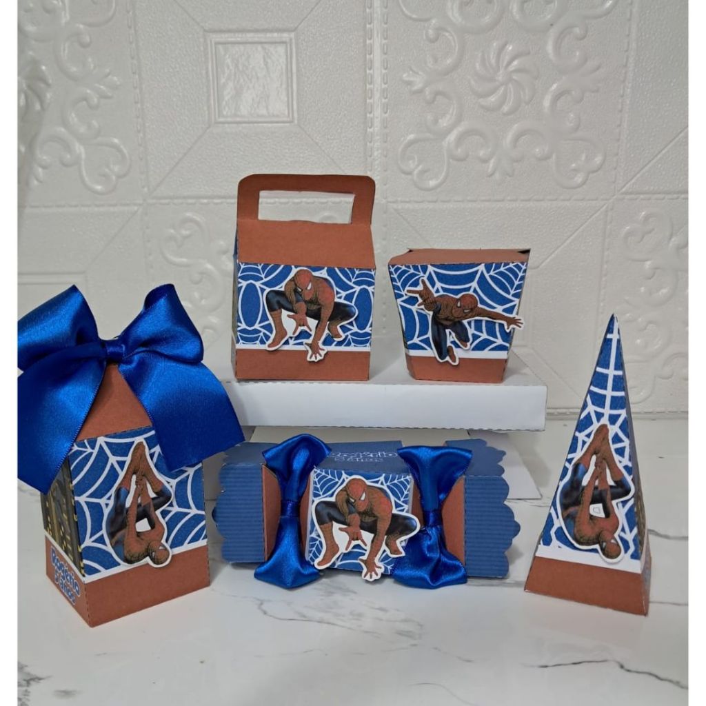 Kit festa- Homem Aranha--Lembrancinhas personalizada-Caixinhas Personalizada-Papelaria Personalizada
