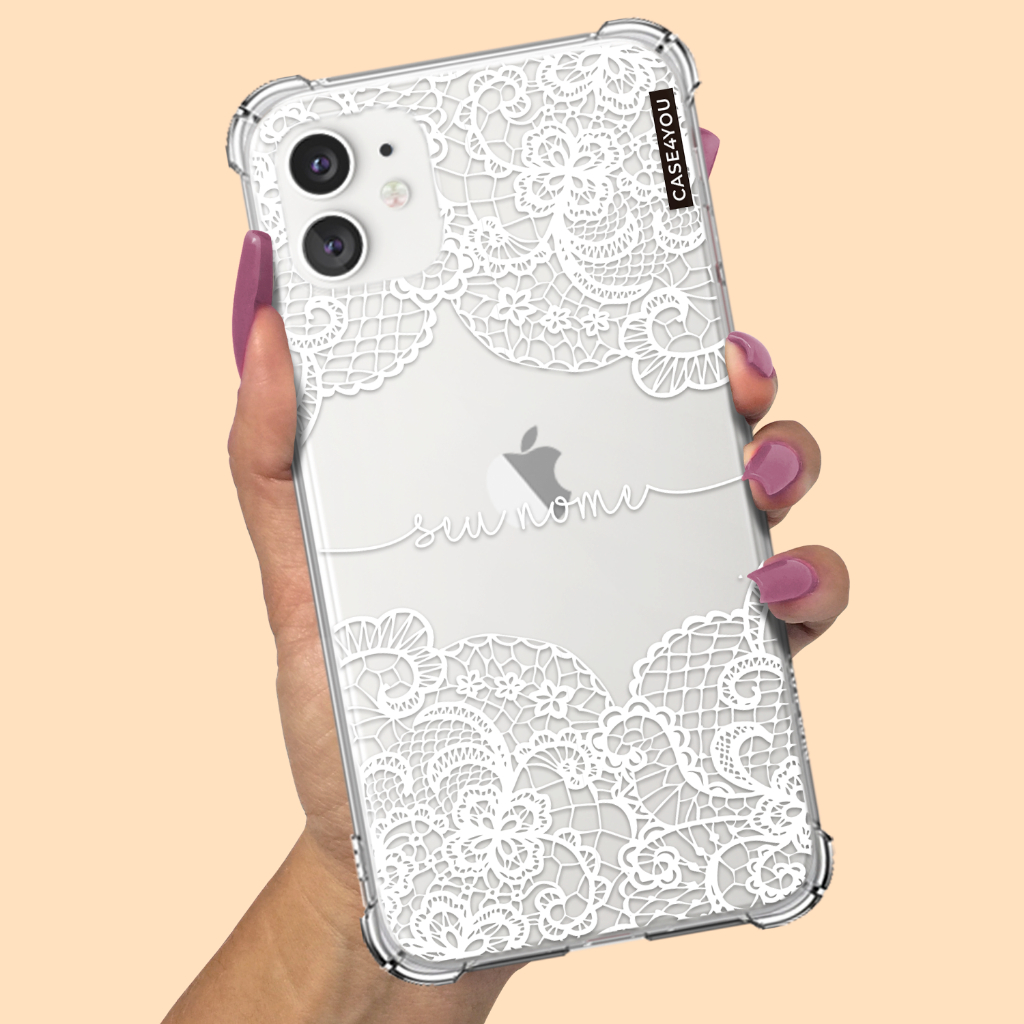 Capa Capinha Para Xiaomi Redmi Note 10 Note 11 Note 12 Note 13 Note 14 Note 15 Pro Plus Personalizada Renda White