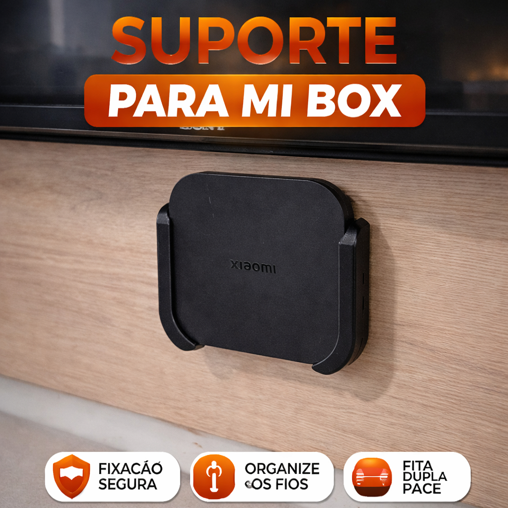 Suporte para Xiaomi Mi Box TV Box S 1ª e 2ª Geração | Suporte Parede e Painel co