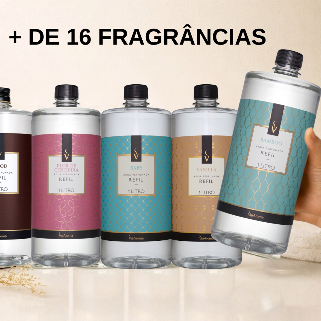 VIA AROMA REFIL ÁGUA PERFUMADA 1 LITRO  | AROMATIZADOR PARA CASA, TECIDOS E AMBIENTES VIA AROMA em Oferta na Shopee