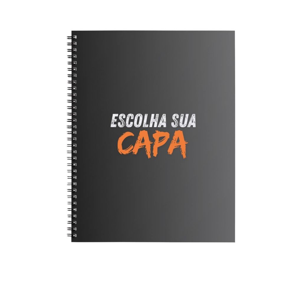 Capa caderno universitario com furações unidade