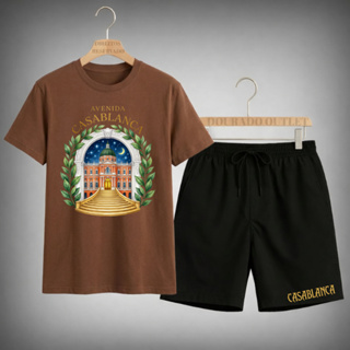 Camisa e Short Conjunto Luxo Masculino Casual Envio Imediato em Oferta na Shopee
