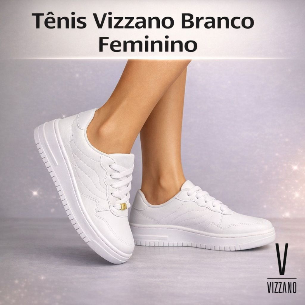Tênis Vizzano Feminino Casual Plataforma Moda Passeio Leve Macio Ultra Conforto Dia Confortável Versátil