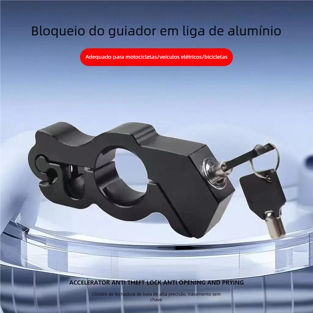 Trava Manete Moto Antifurto - Oferta Shopee Tranca Universal Alumínio Naval
