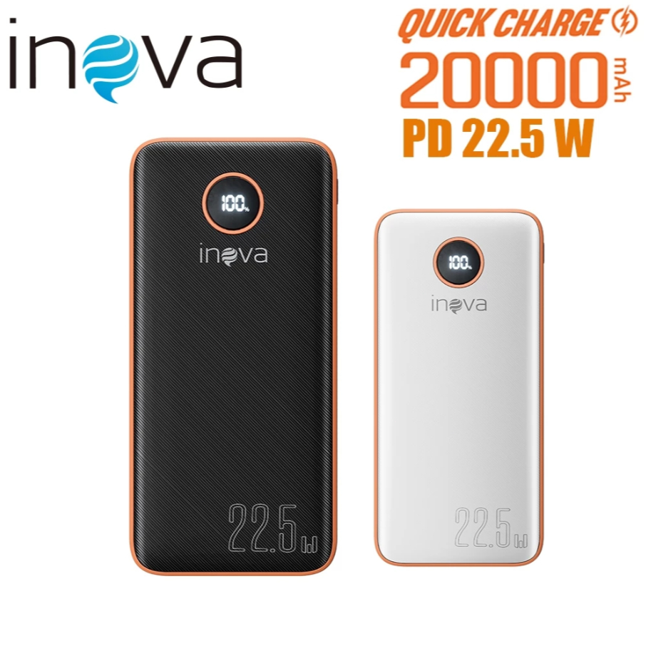 INOVA Power Bank 20000mAh Carregador Portátil Universal Original Micro USB Type-C Lightning 10000mAh