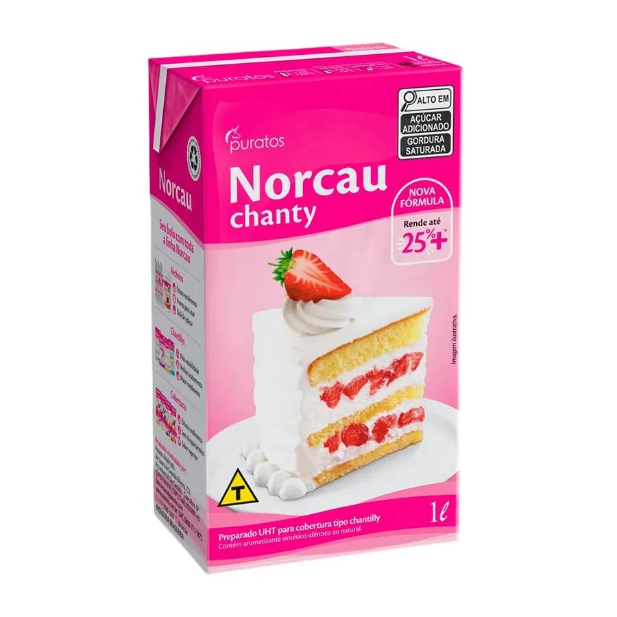 Chantilly Norcau 1L Tradicional - Estabilidade e Versatilidade com Sabor Delicioso