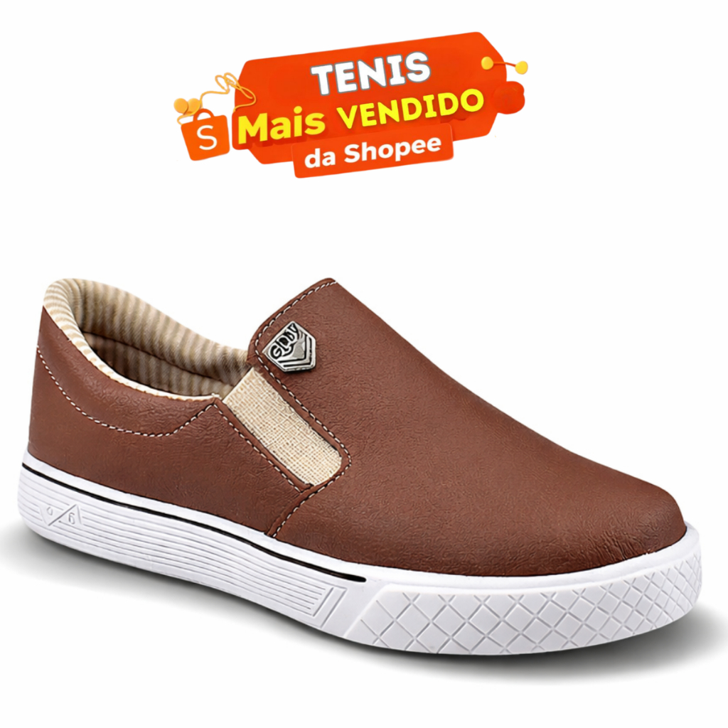 Tênis Infantil Menino Slip On Moda Casual Calce Fácil Super Confortável Estiloso - 20 ao 35